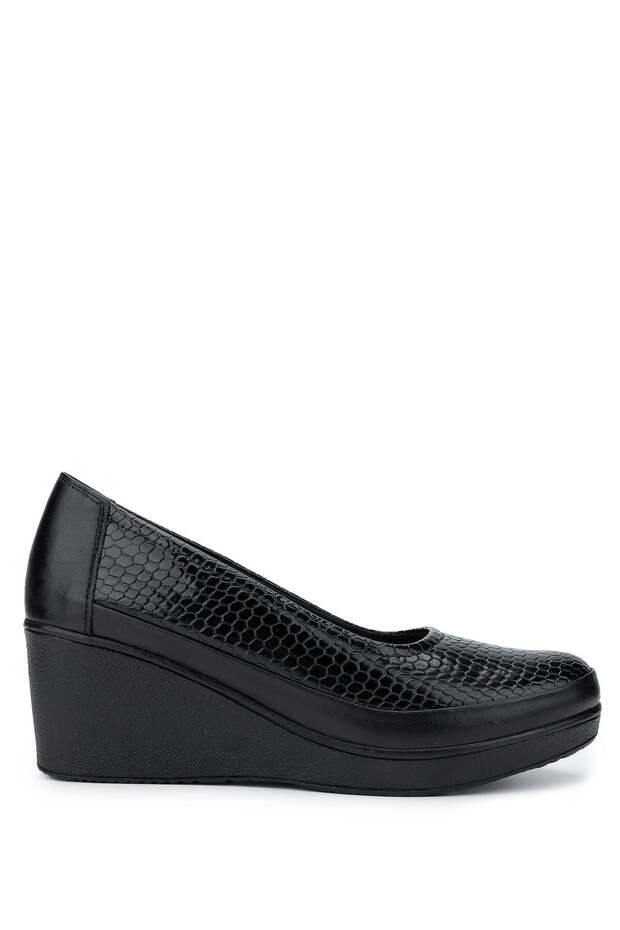 Women's Genuine Leather Black Casual Shoes