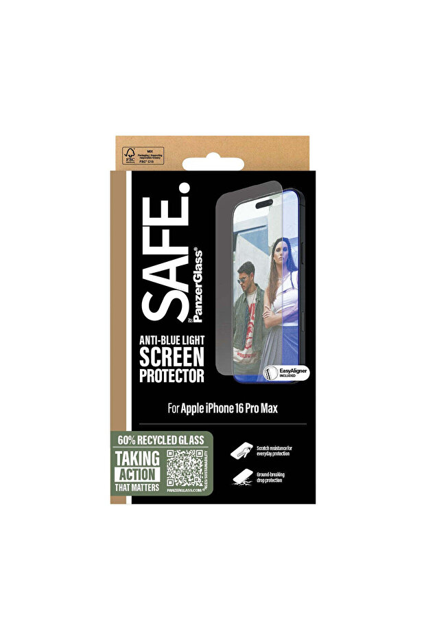 Safe. By Panzerglass iPhone 16 Pro Max Anti-Blue Light Uwf Screen Protector - 3