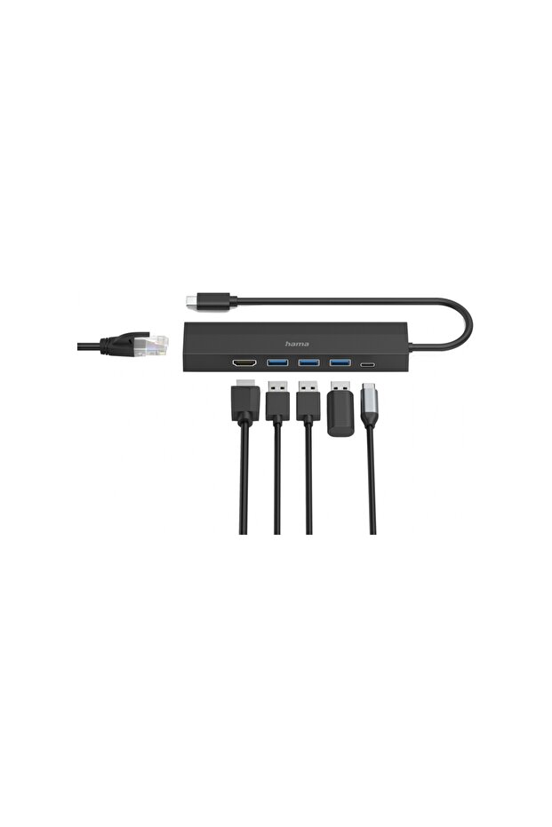 USB-C-Hub, 6 Ports, 3x USB-A, USB-C, HDMI™, LAN / Ethernet - 3