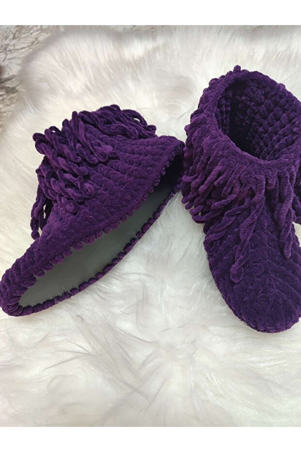 Kışlık ev botu   kadife ip no 38-40 - 1