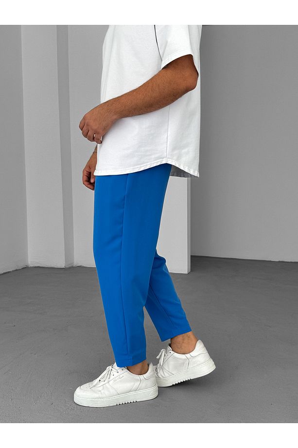 Mavi Bol Kesim Basic Pantolon By-319 - 5