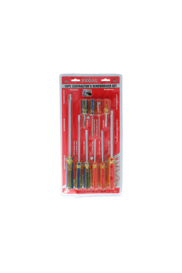 مجموعة مفكات المقاولين المكونة من 10 قطع - 1