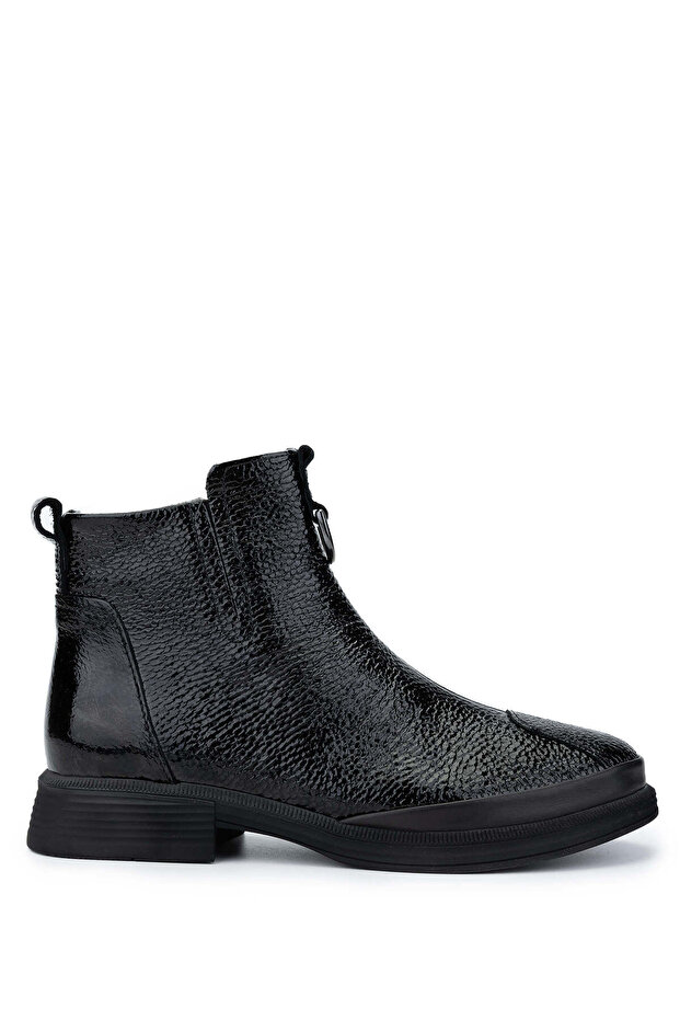Women's Genuine Leather Black Casual Boots