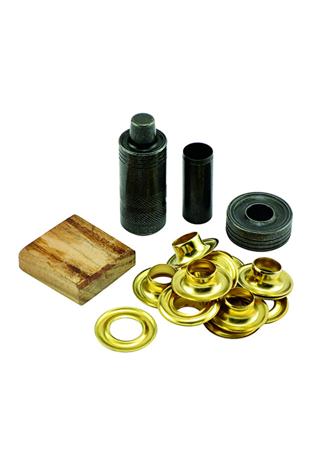 مجموعة أدوات حلقات تثبيت نحاسية مقاومة للصدأ مقاس 1/2 بوصة - 1