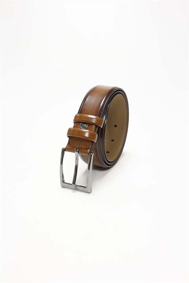 Men's Tan Buckle 3.5 cm Antique Belt 1046230006