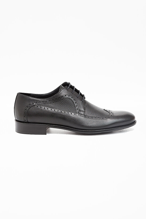 Men's Black Genuine Leather Antique Lace-up Classic Shoes 1033240183