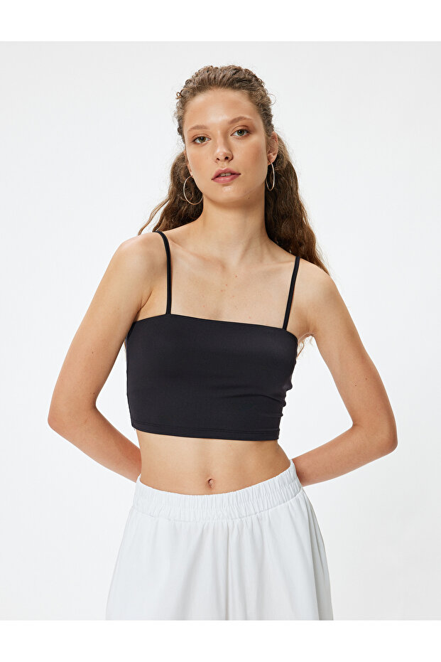 Crop Tank Top Basic Rope Strap Slim Fit - 3