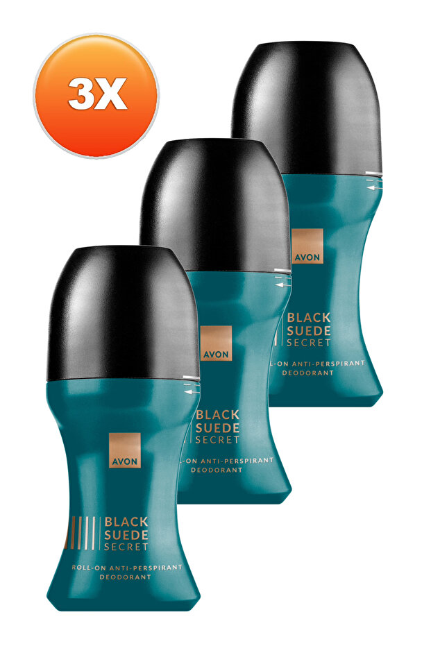 Black Suede Secret Erkek Rollon 50 Ml. Üçlü Set - 4