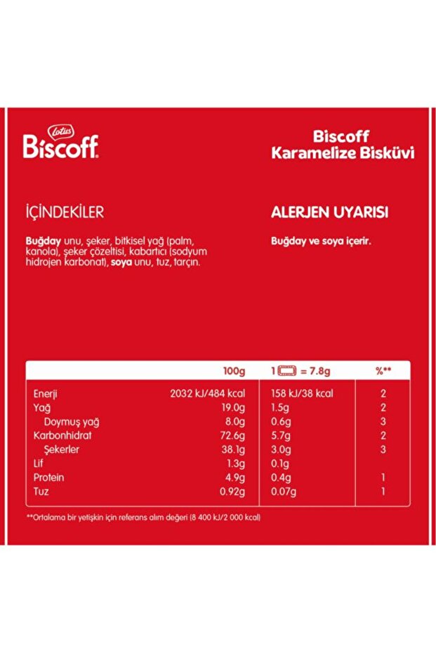 Biscoff Karamelize Bisküvi 250 gr - 5'li Paket - 6