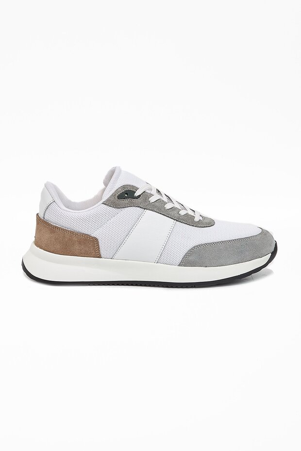 Men's Gray Lace-Up Casual Shoes 1033240169