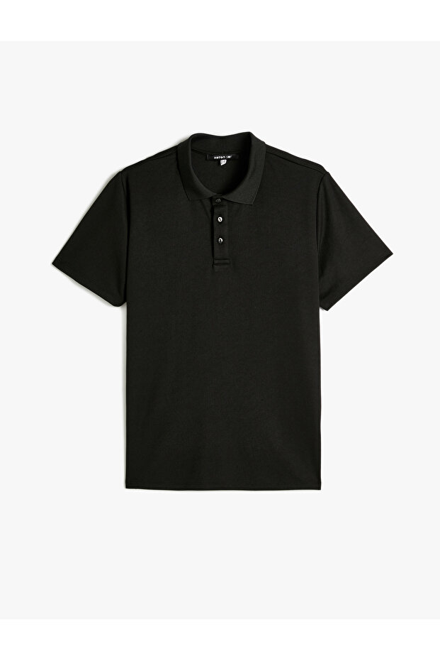 Basic Polo Neck Short Sleeve Sports T-Shirt