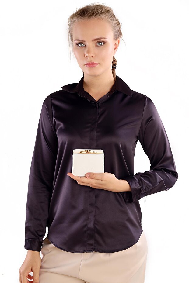 محفظة صغيرة بيضاء كلاسيكية موديل 026 - 2