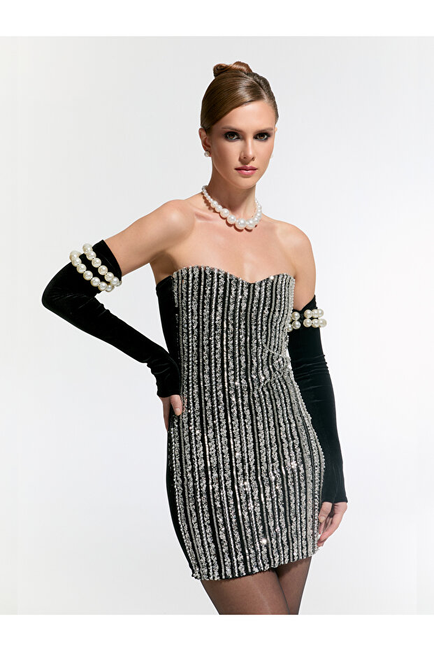 Schloss Mini Elbise - 4