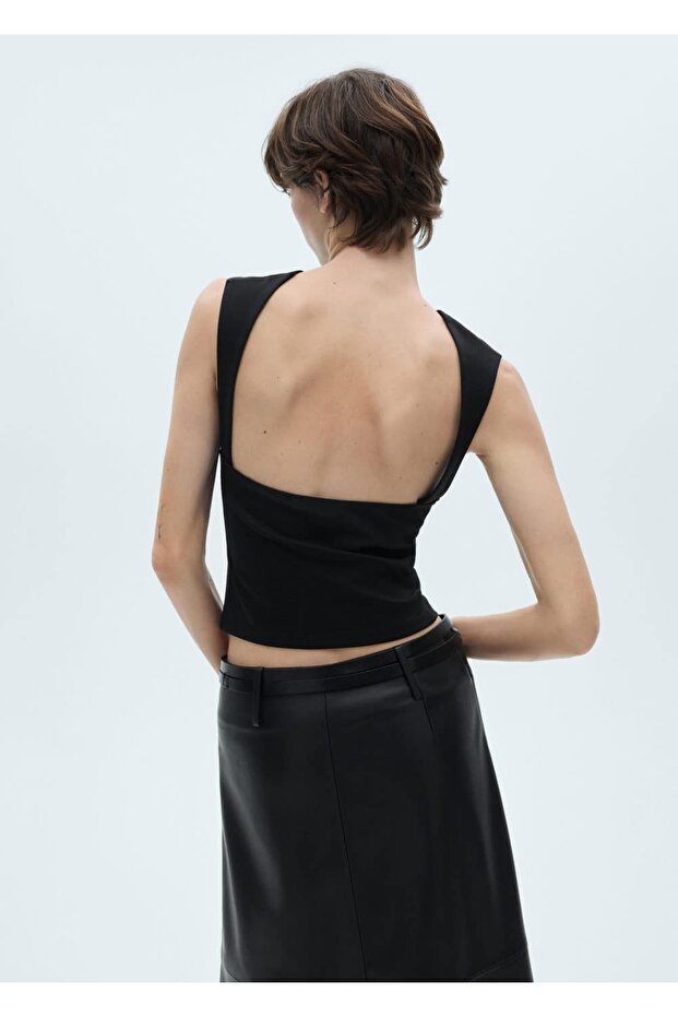 Sırtı açık bluz - 4