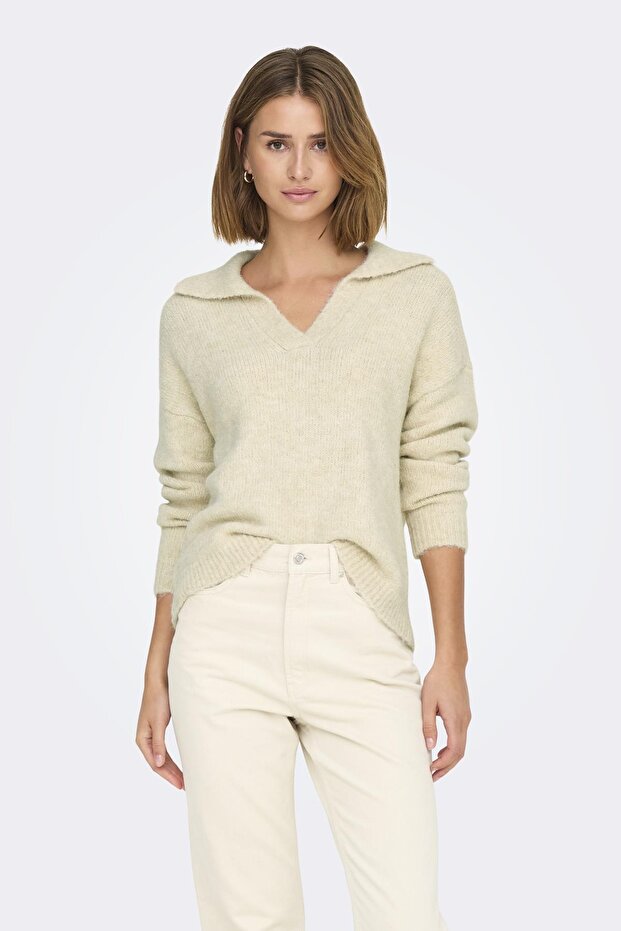 ONLMAGGIE LIFE LS SPLIT NECK CC KNT - 1