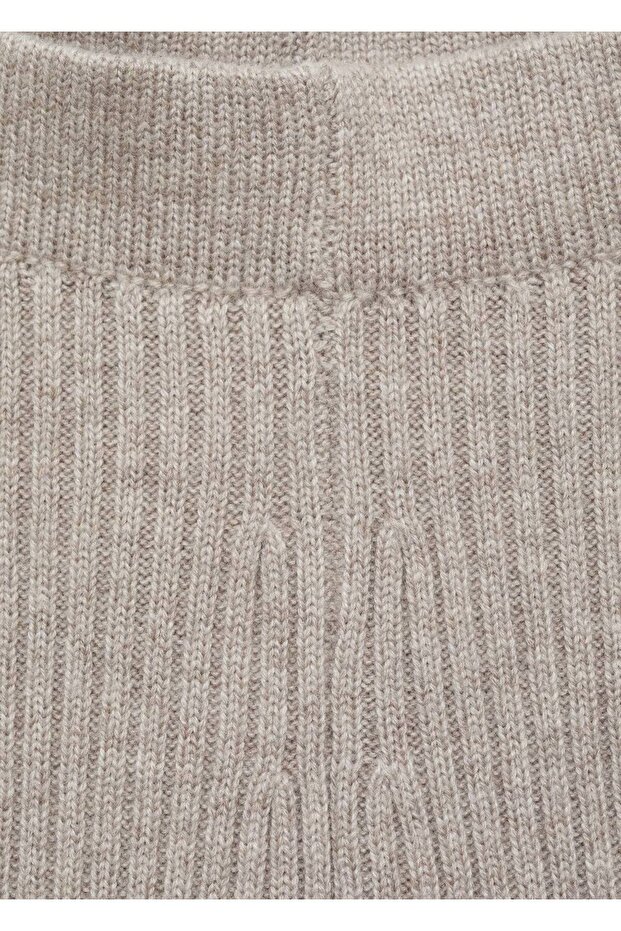 Gerippte, ausgestellte Strickhose - 7