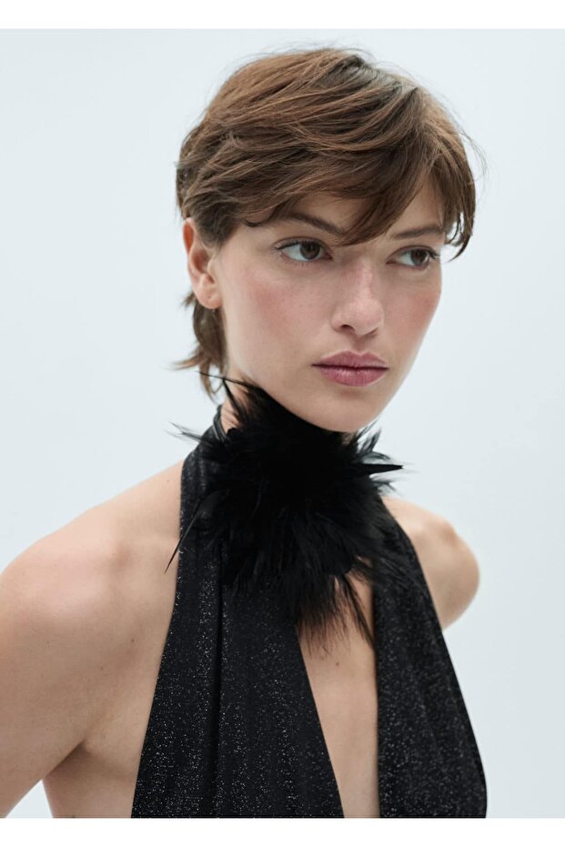 Halter yaka lureks triko bluz - 5