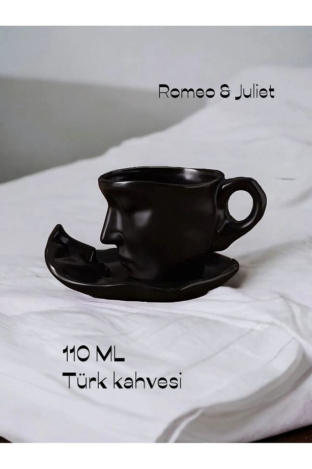 Romeo & Juliet Kupa 2’Li Set - 260 ML ve 110 ML Bardak Kupa Seti Kahve Sunum - 4