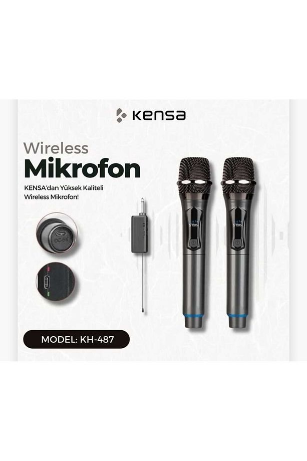 MİKROFON PROFESYONEL İKİ ADET KABLOSUZ ULTRA GÜÇLÜ VE DAYANIKLI YENİ NESİL - 2