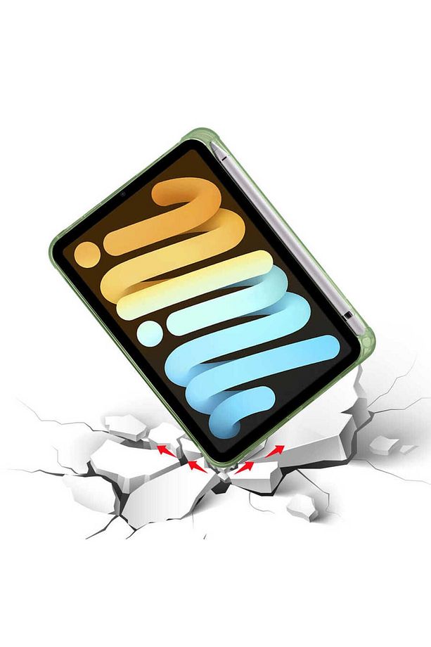 İpad Mini 2024 7. Nesil A17 Pro Uyumlu Kalem Bölmeli Stand Ve Katlanabilir Uyku Modu Özellikli Kılıf - 7