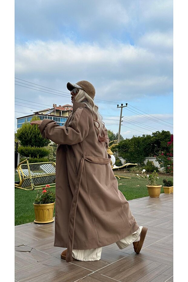 Oversize Kaşe Kaban - 4