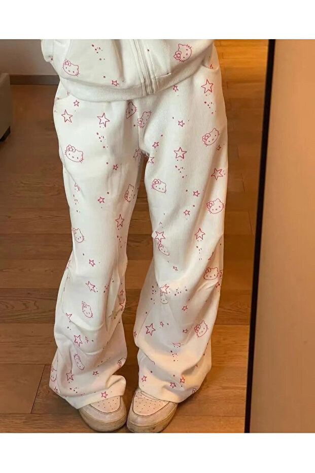Y2K Sanrio Hello Kitty Alt Üst Eşofman Takımı - 4