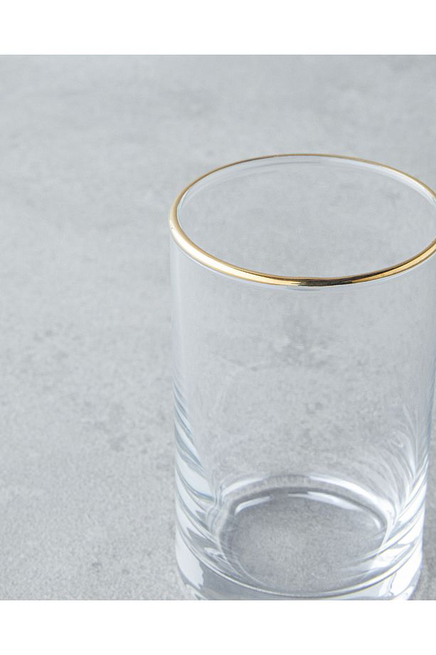 Glint Cam 6'lı Kahve Yanı Bardak 125 ml Gold - 3