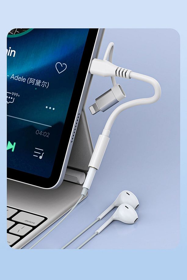 3.5mm Kulaklık Çevirici Type-c + Lightning to Aux & Lightning to Type-c Şarj Çevirici - 4
