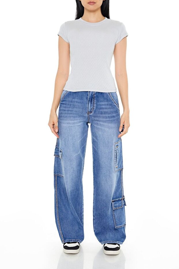 Pointelle Triko Tişört - 2