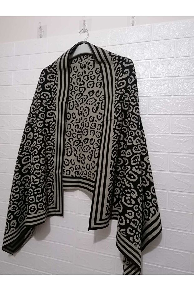 1. kalite, örme soft triko panço / şal - 3