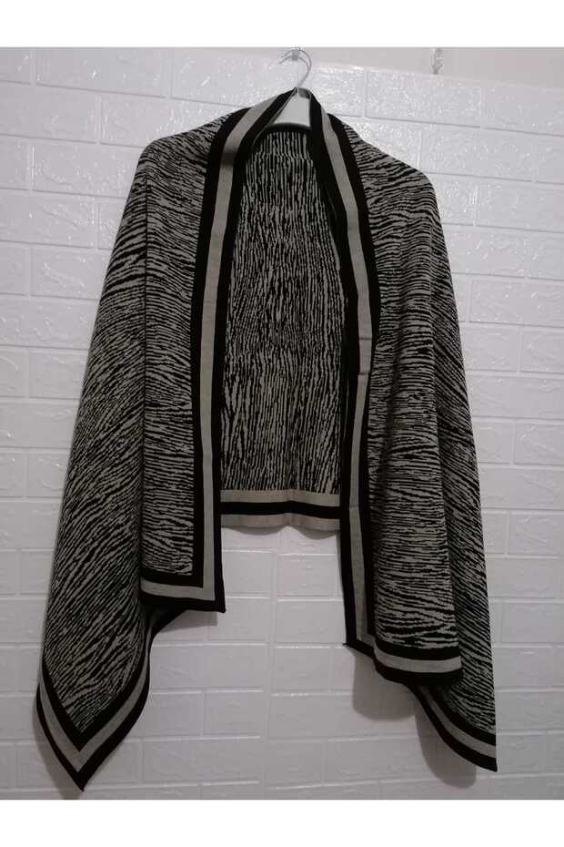 1. kalite, örme soft triko panço / şal - 3