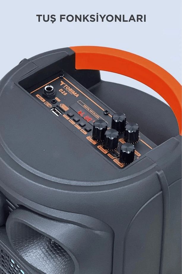 Taşınabilir Bluetooth Hoparlör Uzaktan Kontrol Ve Mikrofonlu D28 - 2