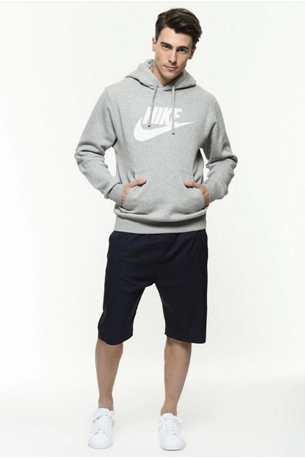 Club Graphic Pullover Erkek Gri Sweatshirt - 2