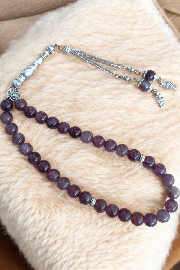 Amethyst Rosary 33' Luxury Rosary Original Natural Stone Colorfast Natural Stone Men's Rosary