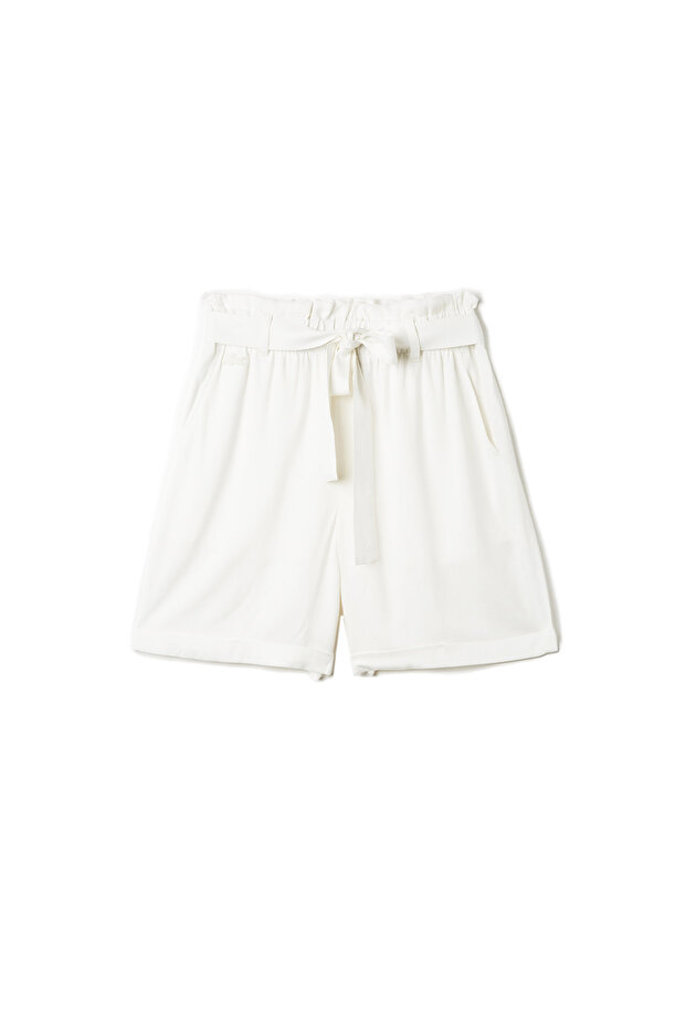 Kadın Beyaz Şort - 1