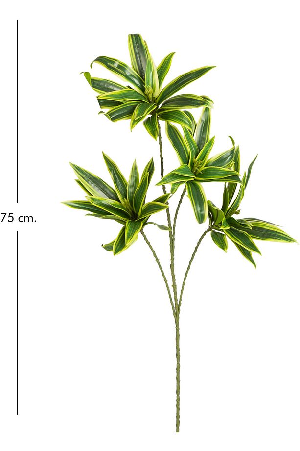 Yapay Dracena Bitkisi Yeşil-Sarı 75 Cm. - 3