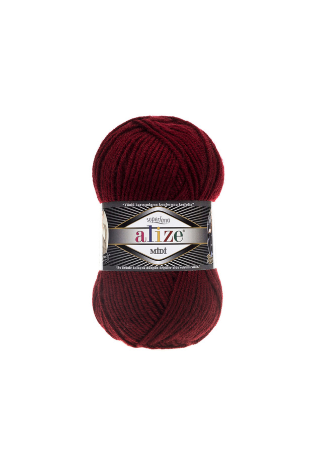 5 Pieces Midi Alize - Superlana Medium Thick Wool Yarn 100Gr. 170Mt.57 - 3