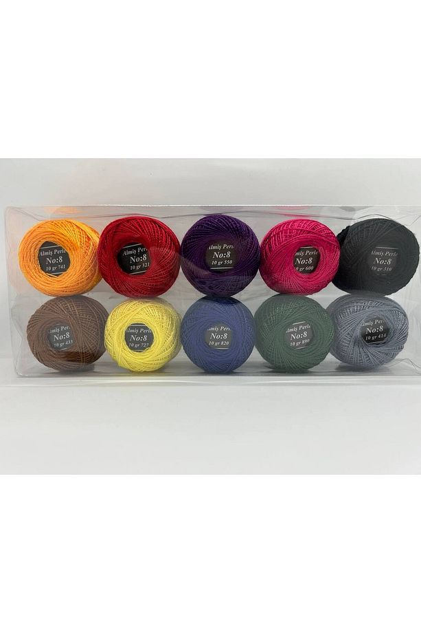 Almiş Perle Etamin-kanaviçe 10'lu Iplik Seti (10 Gr-No:8) - 5