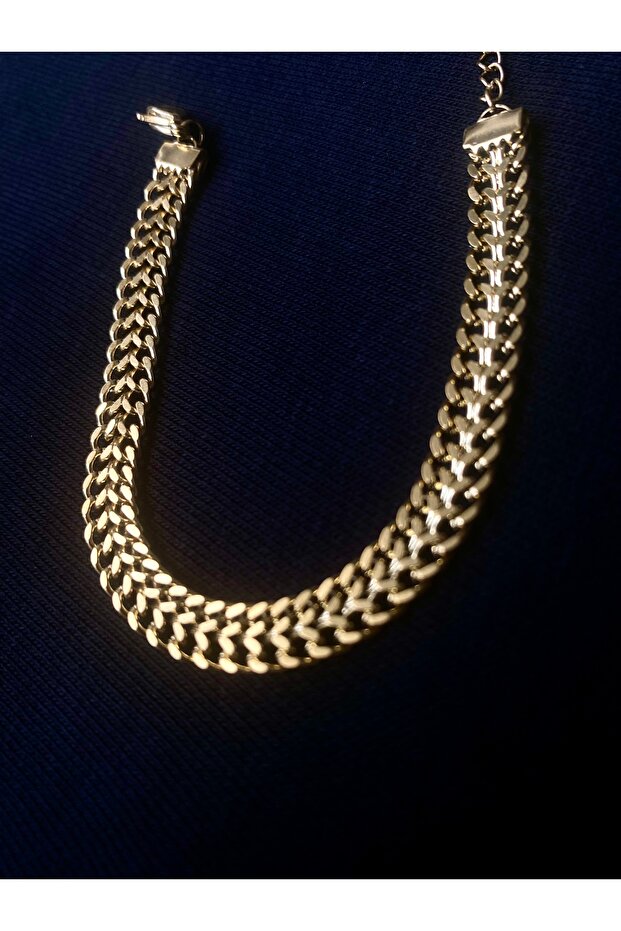 Steel Gold Wheat Bracelet