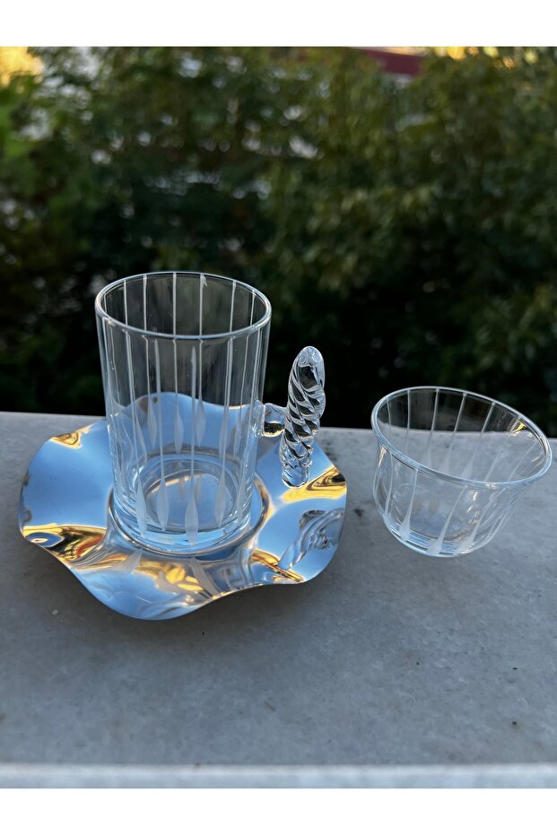 طقم شاي وقهوة 18 قطعة - 2