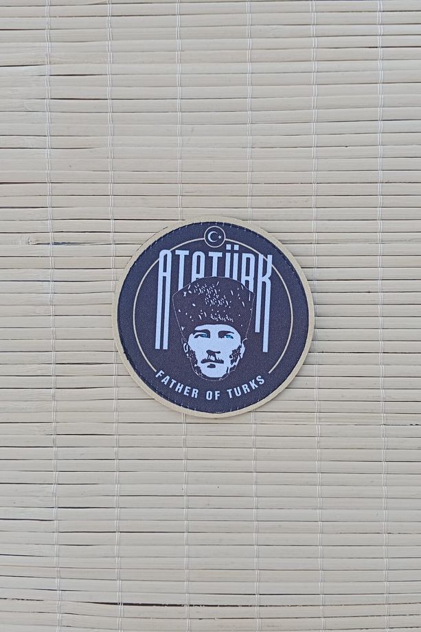 Atatürk Father Of Turks Yazılı Fermateks Dokuma işlemeli Arma Peç Patch - 2