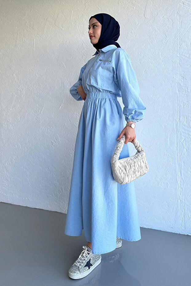 Rochie neagră Naomi cu fermoar - 4