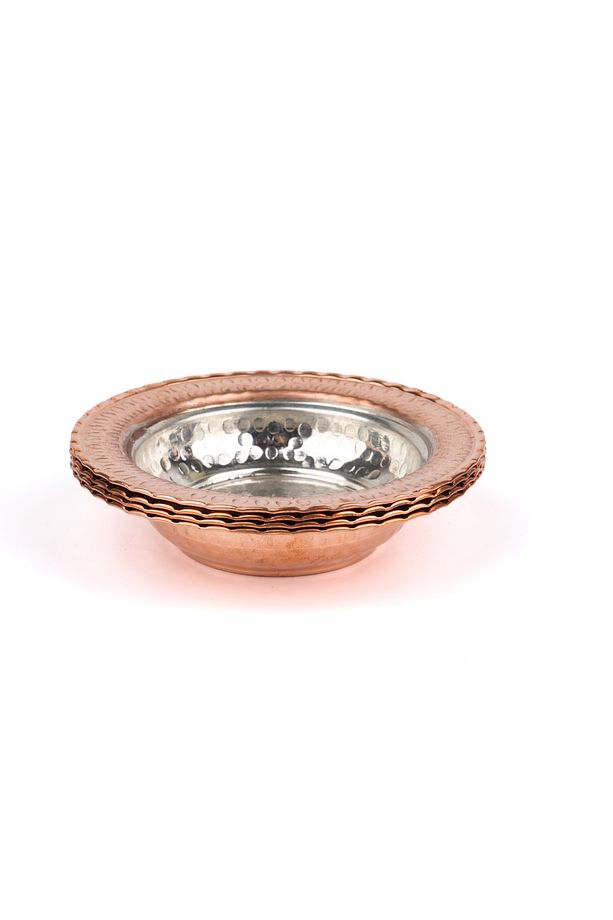 Bakır Tabak Kahvaltılık Çerezlik Seti 6'lı 11.5 Cm - 3
