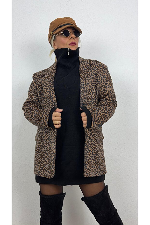 Leopar Süet Ceket - 2