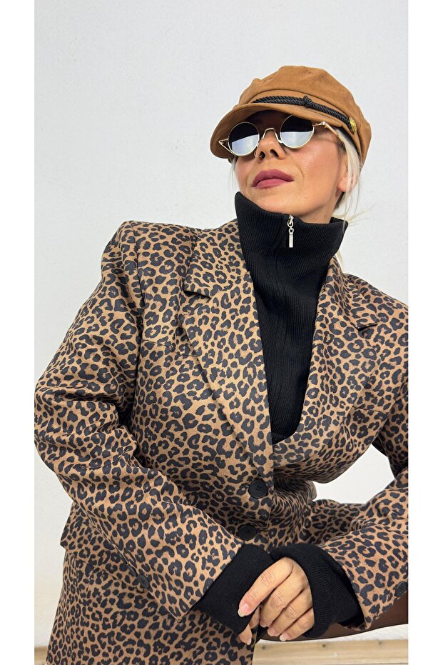 Leopar Süet Ceket - 8