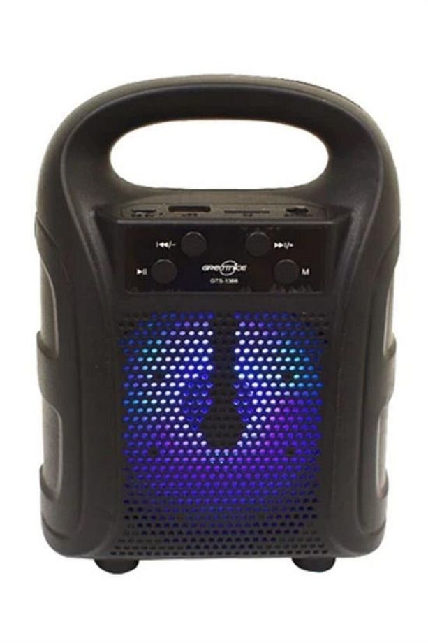 Tutmalı Mini Hoparlör Işıklı Taşınabilir Bluetooth Wireless Radyolu Sd Kart ve USB Girişli Hoparlör - 5