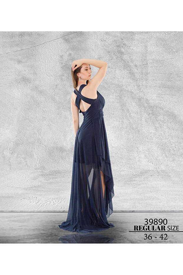 Simli kumaş etek dökümlü - 2