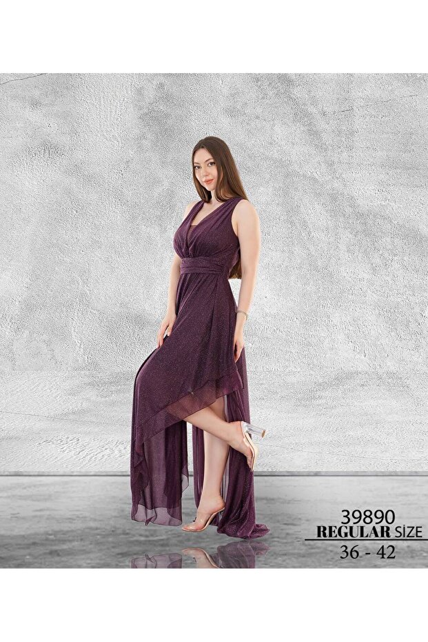 Simli kumaş etek dökümlü - 7