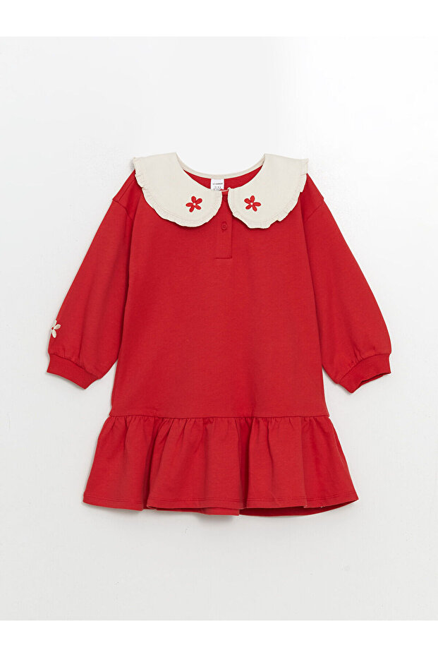 Lw - Bebe Yaka Kız Çocuk Elbise - 1
