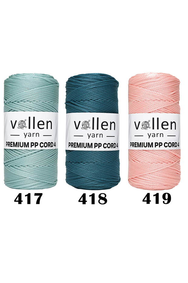 1000 gr Polyester Makrome Ipi,2mm 5'li Set, Makrame Ipi, Supla Ipi, Çanta Ipi,1150 Metre - 6